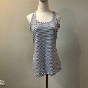Gap gray & white stripe racer back